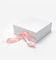 White Collapsible 2mm Cardboard Rigid Gift Boxes With Ribbon Closure