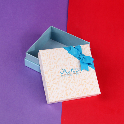 Custom bow small gift box box cover birthday gift box square universal packaging gift box