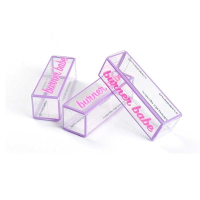 PVC lip balm box Lipstick plastic small box transparent color box pet box Plastic packaging box transparent