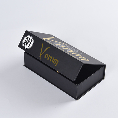 Black Magnetic Suction Packaging Gift Box For Cosmetics Necklace Jewelry Packaging