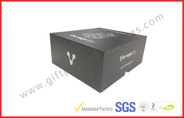 CMYK Printed Round Embossed Rigid Gift Boxes , Custom Printed Paper Packaging Boxes For Headphone