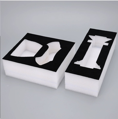 Custom epe pearl-cotton profiled shock-proof foam box flocking inner liner