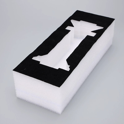 Custom epe pearl-cotton profiled shock-proof foam box flocking inner liner