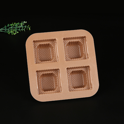 pet inner golden blister tray custom Mid-Autumn moon cake gift box plastic bottom blister box custom