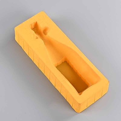 Customized gift pp flocking blister lining tray wine bottle gift box pet packaging with PVC blister wine holder
