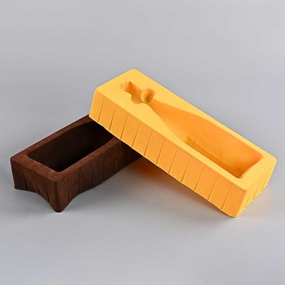 Customized gift pp flocking blister lining tray wine bottle gift box pet packaging with PVC blister wine holder
