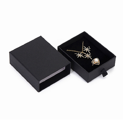 Jewelry drawing box Custom special paper hot gold jewelry necklace packaging gift box earring packaging box