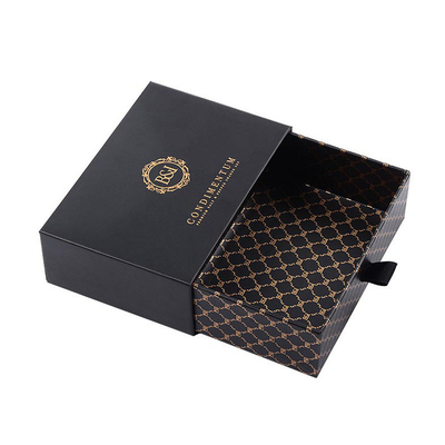 Jewelry drawing box Custom special paper hot gold jewelry necklace packaging gift box earring packaging box