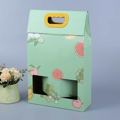 Custom hand-held paper bag flap gift bag Creative hand-held corrugated box hand-held paper bag printing