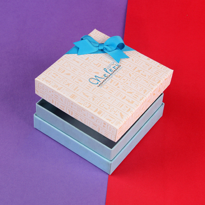 Custom bow small gift box box cover birthday gift box square universal packaging gift box