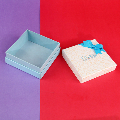 Custom bow small gift box box cover birthday gift box square universal packaging gift box