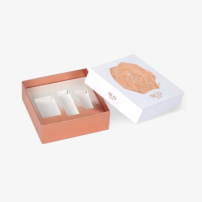 Hollow perfume packaging gift box pressed texture high-grade gift cover packaging box customization
