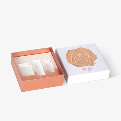 Hollow perfume packaging gift box pressed texture high-grade gift cover packaging box customization