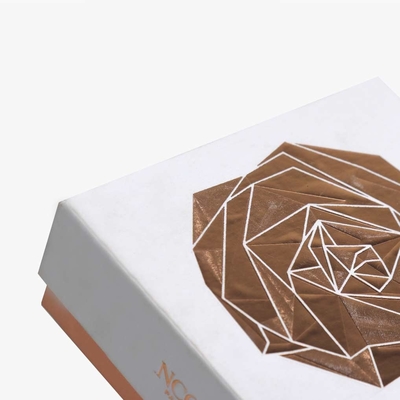 Hollow perfume packaging gift box pressed texture high-grade gift cover packaging box customization
