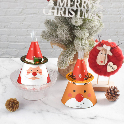 Funny Christmas cartoon Santa Claus elk candy cookie set color box packaging custom