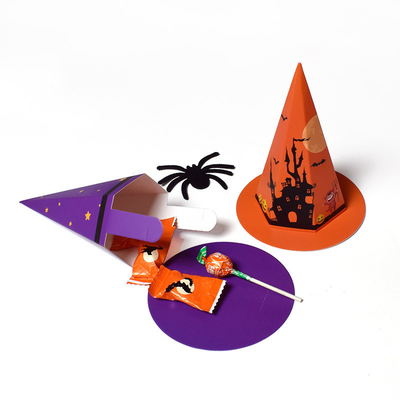 Funny Halloween cartoon hat candy cookie gift box custom Halloween packaging color packaging box
