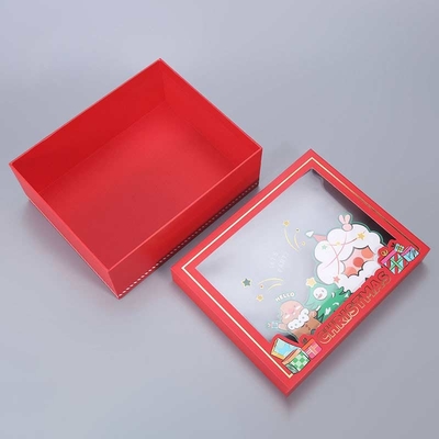 Custom Christmas Eve apple box cover red hand gift box Christmas gift window box