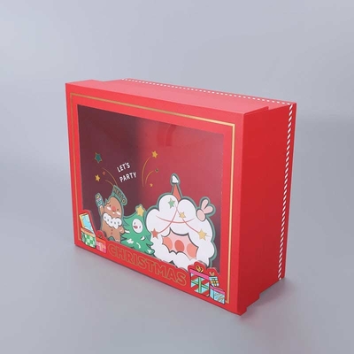 Custom Christmas Eve apple box cover red hand gift box Christmas gift window box