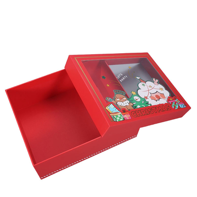 Custom Christmas Eve apple box cover red hand gift box Christmas gift window box