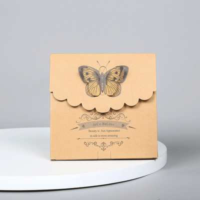 Custom kraft paper candy box personality black cardboard hollowed window box custom