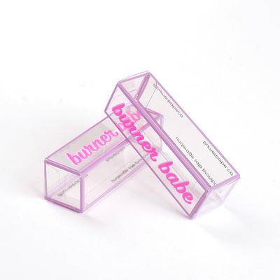 PVC lip balm box Lipstick plastic small box transparent color box pet box Plastic packaging box transparent