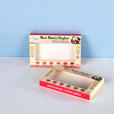 Lipstick cosmetics carton lip glaze set window box custom color gift box custom