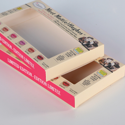 Lipstick cosmetics carton lip glaze set window box custom color gift box custom