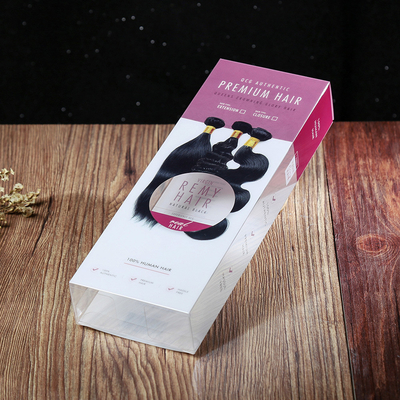 Custom wig packaging box Transparent pvc hair salon hair supplies plastic box Flat rod pet plastic box custom