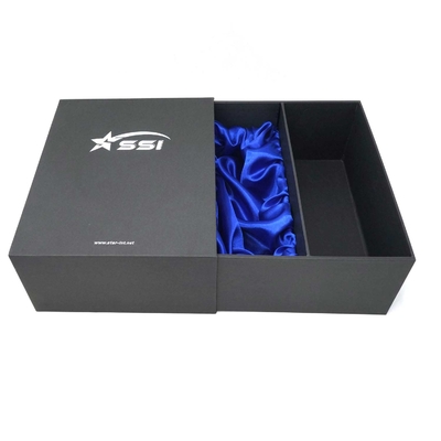 Wine box custom high-end wine gift packaging box Empty box wine bottle single with wine glass drawer box silk lining