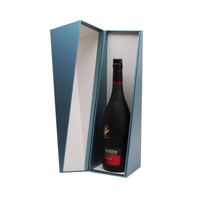 Custom inclined triangle clamshell hardcover box special-shaped hardcover box Red wine hardcover box foreign wine box