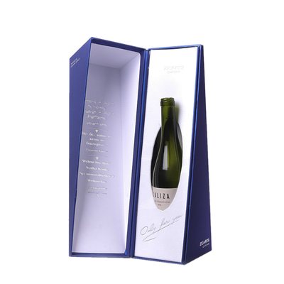 Custom inclined triangle clamshell wine box special-shaped hardcover box red wine hardcover box