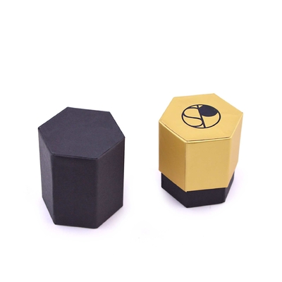 Hexagonal box craft gift box cover gift box Jewelry necklace shaped box hot gold hot silver custom