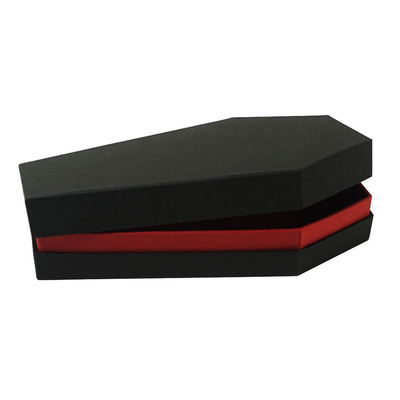 Mini Halloween cardboard coffin-shaped premium packaging gift shipping snack box with lid gift box customization