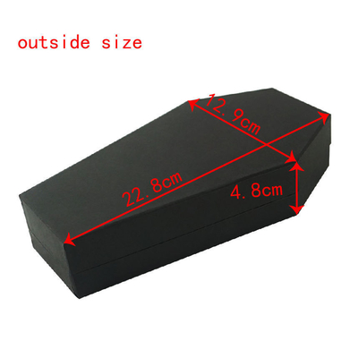 Mini Halloween cardboard coffin-shaped premium packaging gift shipping snack box with lid gift box customization