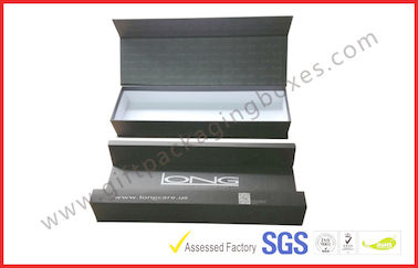 Stamping Foil Magnetic Boxes Electronics Packaging With Matt Black Paint